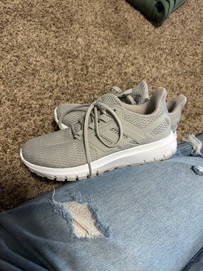 adidas Women's Gray Mesh Athletic Sneakers